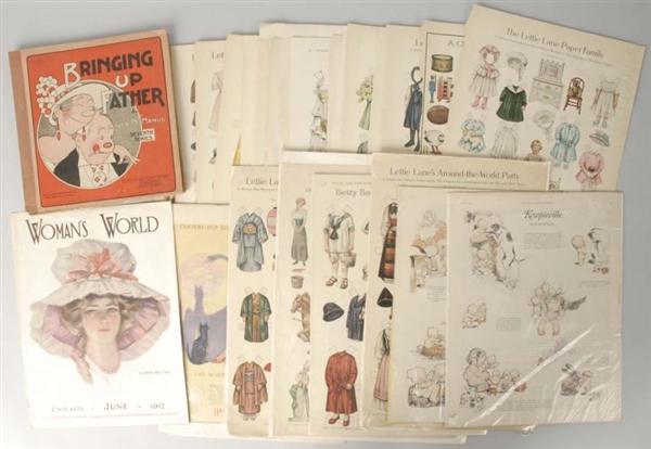 LOT OF ASSORTED PAPER DOLLS & SHEETS.             