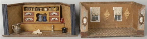 LOT OF 2: WOODEN DIORAMAS.                        