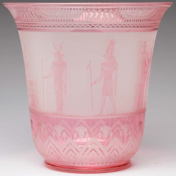 FRENCH CAMEO VASE WITH EGYPTIAN REVIVAL MOTIF.    