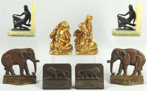 LOT OF 4: PAIRS OF BOOKENDS.                      