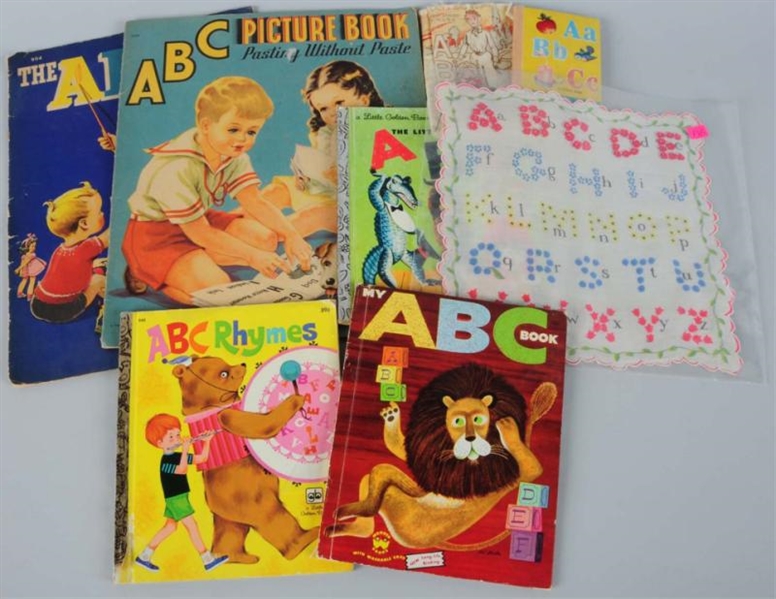 LOT OF 8: ABC ITEMS.                              