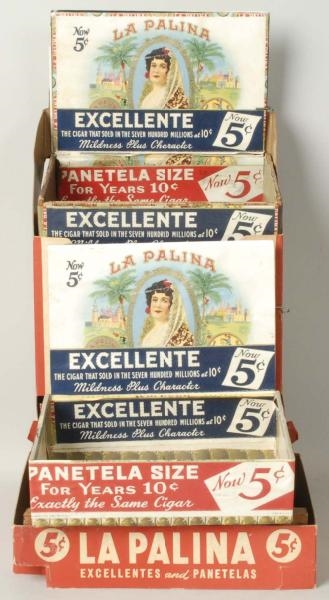 LA PALINA CIGAR DISPLAY WITH 2 BOXES.             