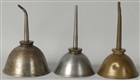 LOT OF 3: SMALL OIL CANS.                         