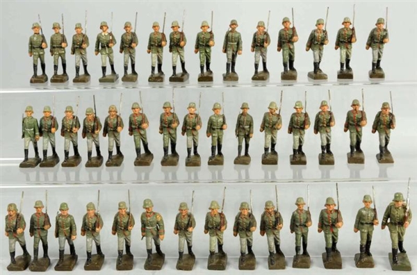 LARGE LOT OF LINEOL 6.5CM GERMAN ARMY MARCHERS.   