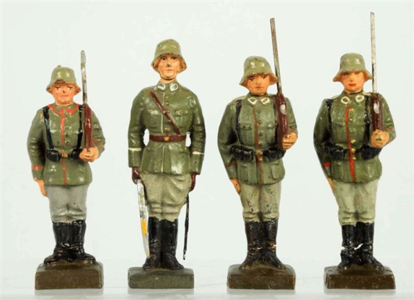 LOT OF 4: LINEOL STANDING GERMANY ARMY SOLDIERS.  