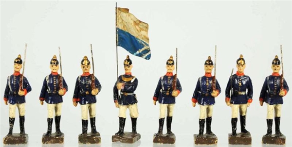 LOT OF 8: LINEOL 9CM MARCHING GROUP.              