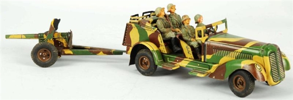 GERMAN TINPLATE PRE-WAR STAFF CAR WITH CANNON.    