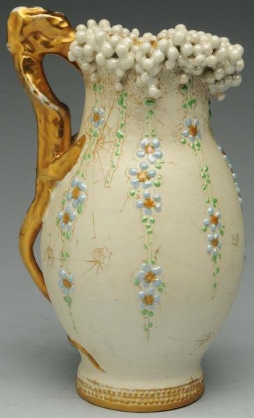 AMPHORA CERAMIC PITCHER WITH WATER DRAGON HANDLE. 