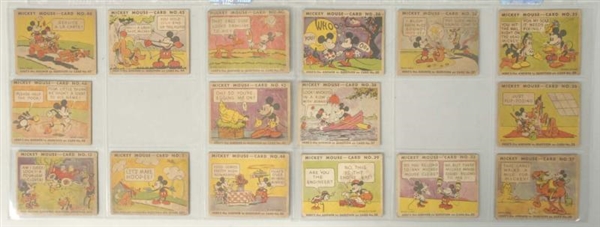 LOT OF 16: 1930S MICKEY MOUSE GUM CARDS.          