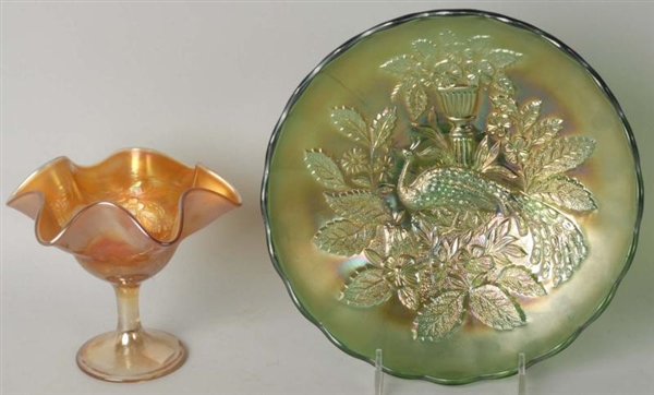 LOT OF 2: PEACOCK & URN PIECES.                   