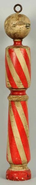 RED & WHITE EARLY BARBER POLE.                    