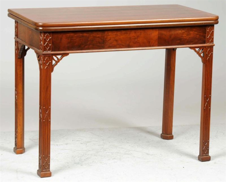 WOODEN DROP LEAF GAME TABLE.                      
