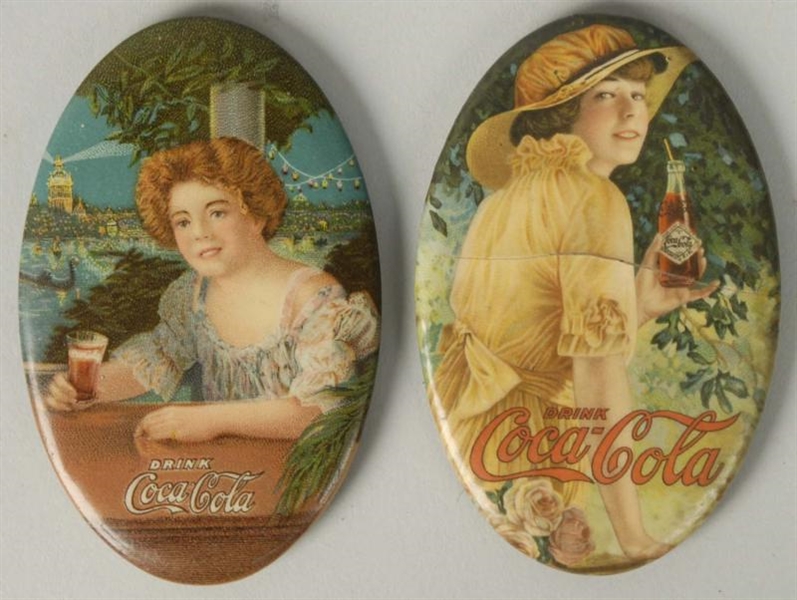 1909 & 1916 COCA-COLA POCKET MIRRORS.             
