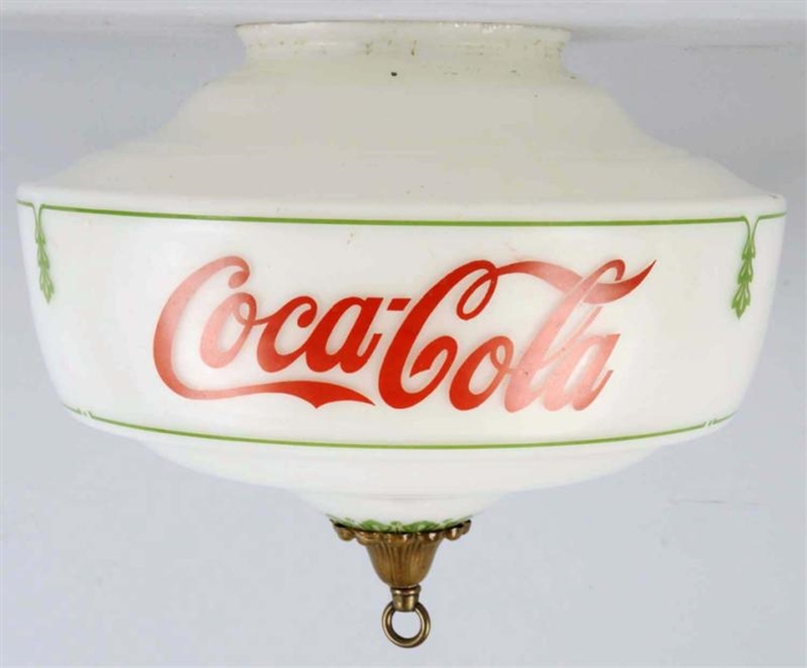 EARLY COCA-COLA FROSTED GLASS LIGHT GLOBE.        