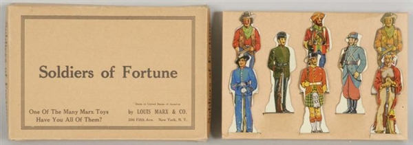 TIN LITHO MARX SOLDIERS OF FORTUNE SET.           