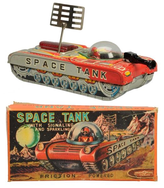 TIN LITHO SPACE TANK WITH SIGNALING & SPARKLING.  