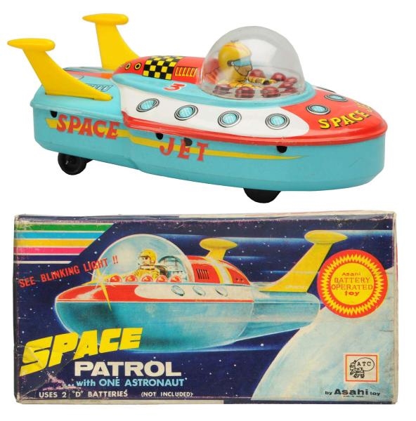 TIN LITHO BATTERY-OPERATED SPACE PATROL NO. 3.    
