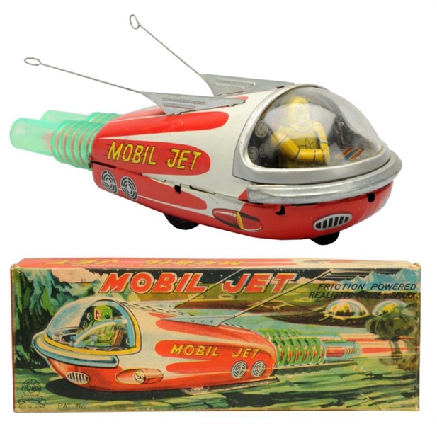 TIN LITHO FRICTION MOBIL JET SPACE VEHICLE.       