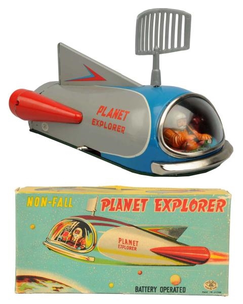 TIN LITHO BATTERY-OPERATED PLANET EXPLORER.       