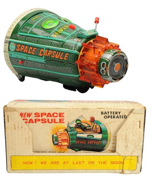 TIN LITHO BATTERY-OPERATED NEW SPACE CAPSULE.     