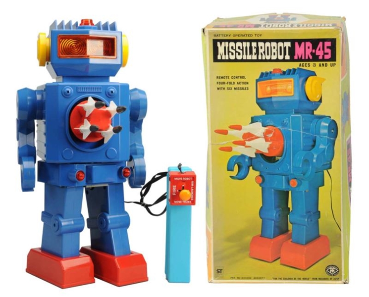 PLASTIC & TIN MISSILE ROBOT MR-45.                