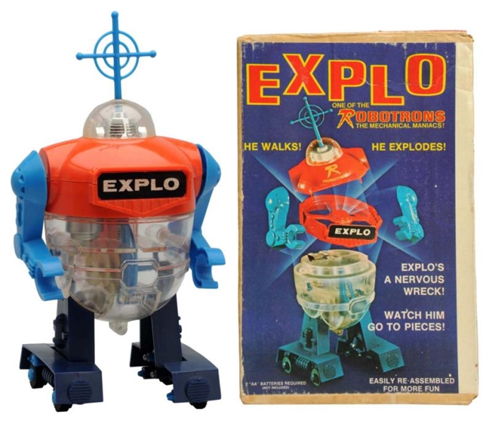PLASTIC BATTERY-OPERATED EXPLO ROBOTRON.          