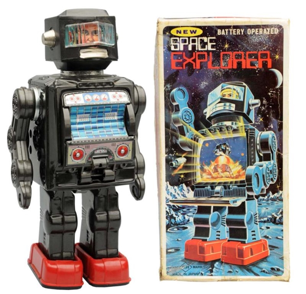 TIN LITHO BATTERY-OPERATED SPACE EXPLORER.        