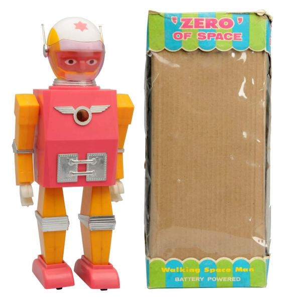 PLASTIC BATTERY-OPERATED ZERO OF SPACE ROBOT.   