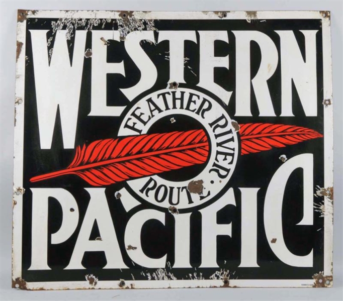 WESTERN PACIFIC PORCELAIN SIGN.                   