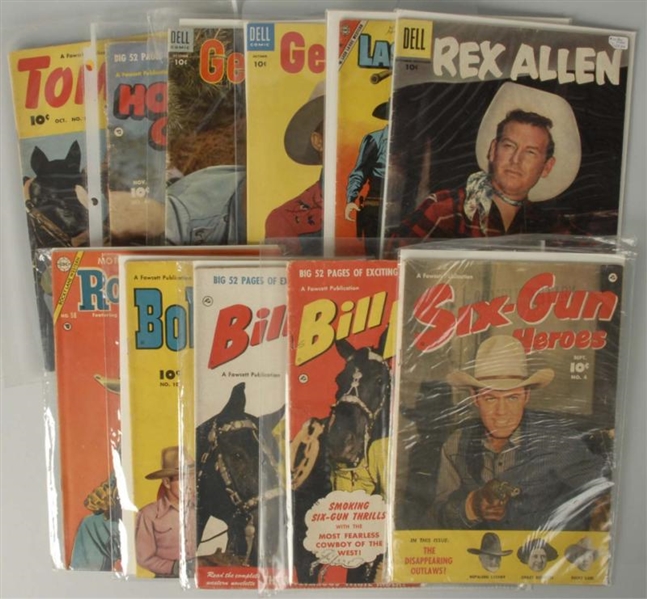 LOT OF 11: EARLY WESTERN COMIC BOOKS.             
