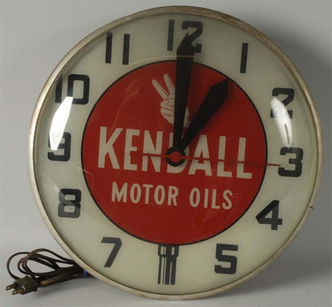 KENDALL MOTOR OIL ELECTRIC CLOCK.                 
