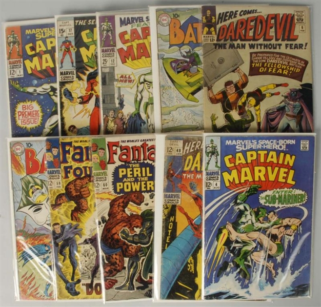 LOT OF 10: MARVEL & DC COMIC BOOKS.               