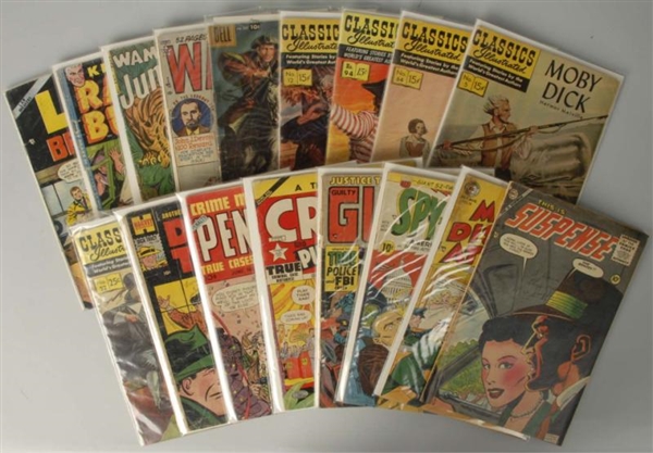 LOT OF 17: 1940S-50S COMIC BOOKS.                 
