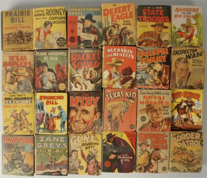 LOT OF 24: WESTERN THEMED BIG LITTLE BOOKS.       