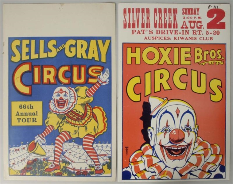 LOT OF 10: CIRCUS & MOVIE POSTERS.                