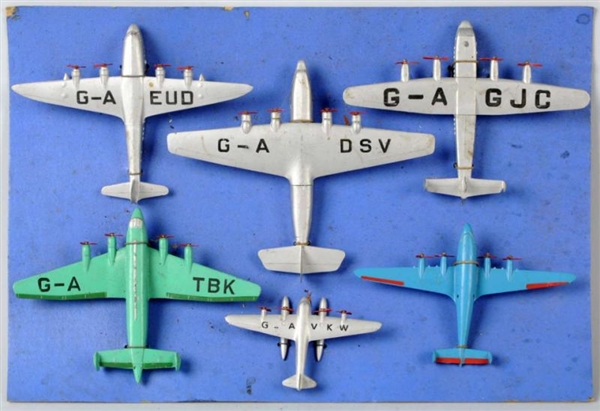LOT OF 6: DIECAST DINKY AIRPLANE TOYS.            