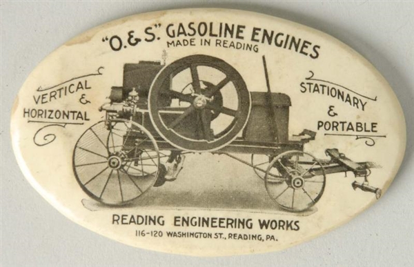 RARE O & S GASOLINE ENGINES POCKET MIRROR.        