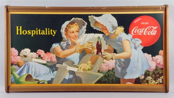 1950 LARGE COCA-COLA POSTER IN KAY FRAME.         