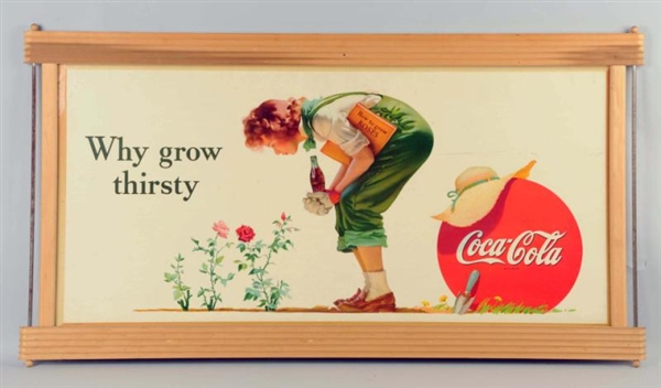 1945 COCA-COLA LARGE POSTER IN NEW FRAME.         