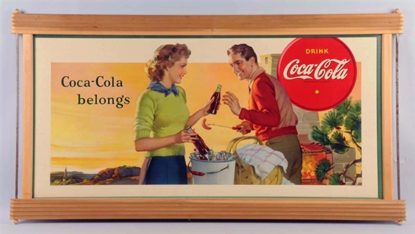 1942 COCA-COLA LARGE POSTER IN NEW FRAME.         