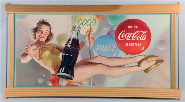 1954 LARGE COCA-COLA POSTER IN NEW FRAME.         
