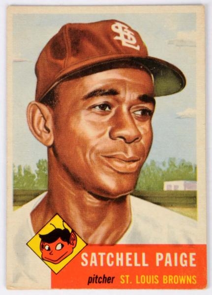 1953 TOPPS NO. 220 SATCHELL PAIGE BASEBALL CARD.  