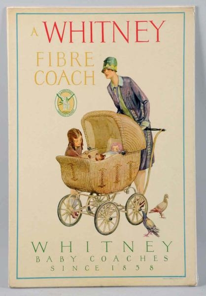 1920S WHITNEY BABY CARRIAGE CARDBOARD POSTER.     