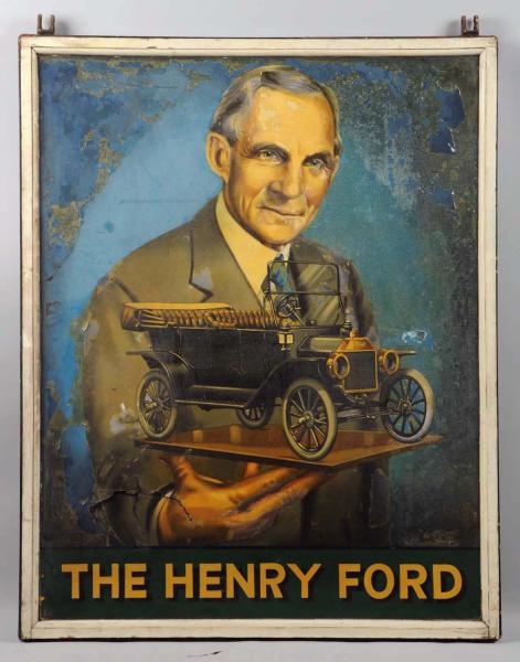 LARGE 2-SIDED HENRY FORD SIGN.                    