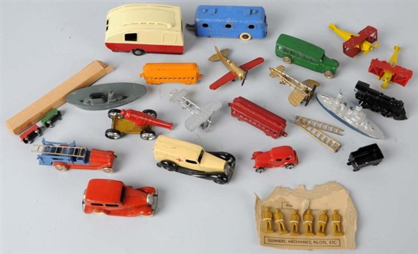 LOT OF TIN & DIECAST TOOTSIETOY & OTHER VEHICLES. 