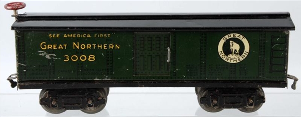 AMERICAN FLYER TINPLATE GREAT NORTHERN BOXCAR.    