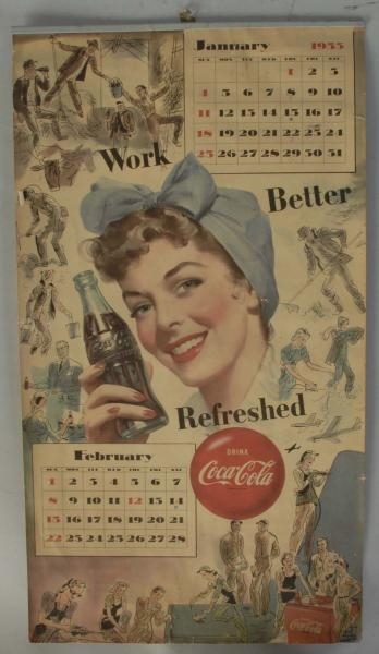 1953 COCA-COLA CALENDAR.                          