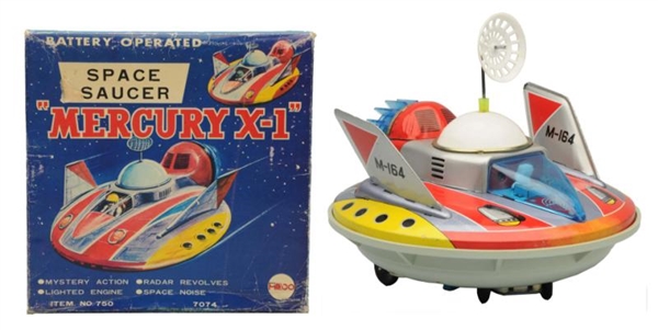 BATTERY OPERATED M-164 SPACE SHIP.                