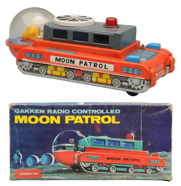 TIN LITHO & PAINTED BATTERY OP. MOON PATROL.      
