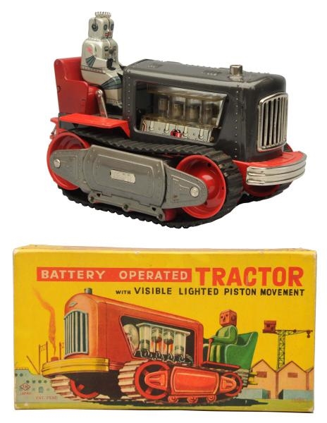 BATTERY OPERATED TRACTOR WITH BOX.                